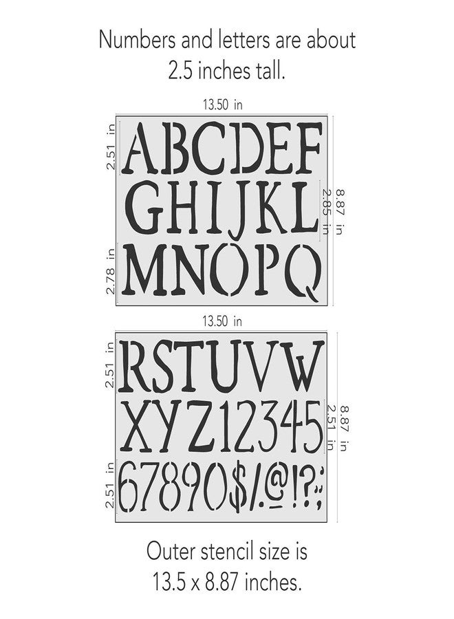 Stencil Stop Rustic Letters and Numbers Stencil Kit for Painting & Tracing, All Letters - 14 Mil Mylar Plastic (Alphabet Stencil Kit for Painting & Tracing) - Image 3